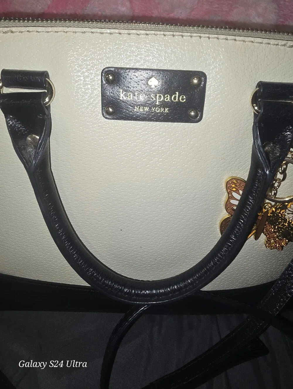Kate Spade Two-Tone Cream and Black Satchel